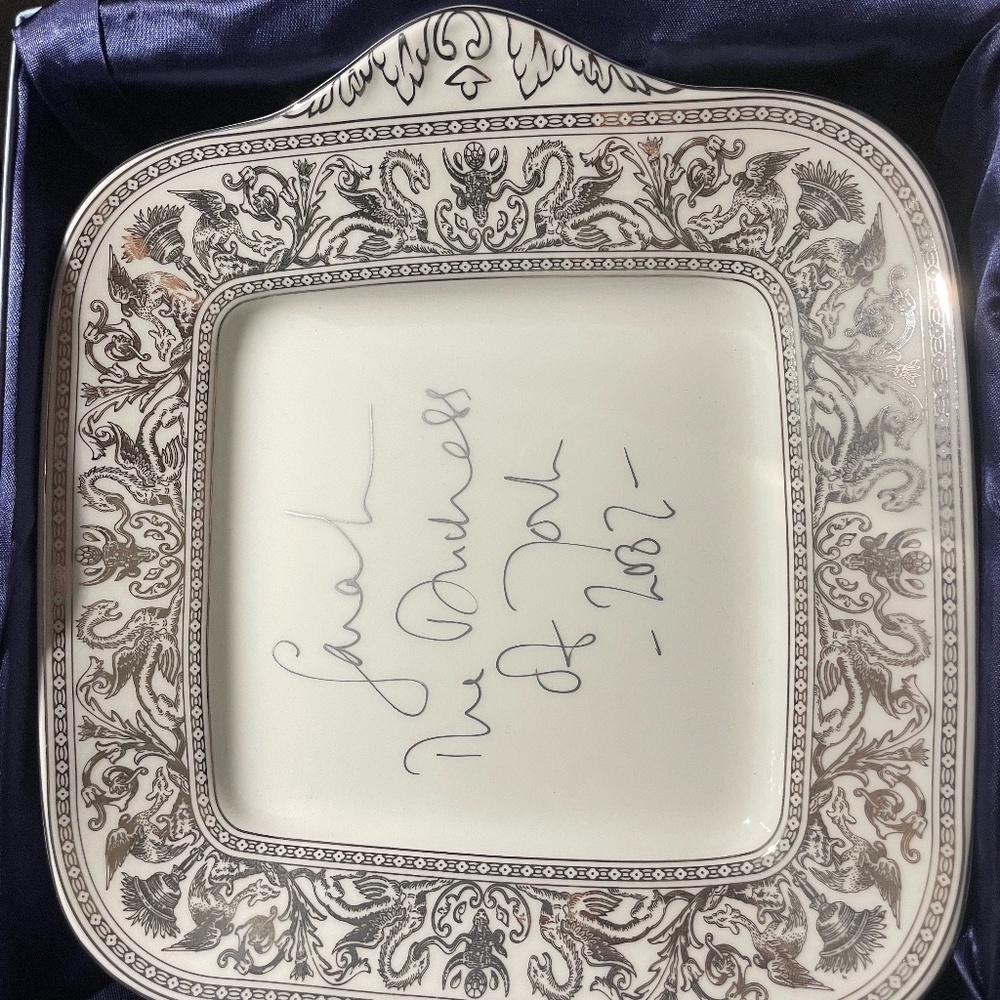 Wedge wood plate signed by Sarah Duchess of York